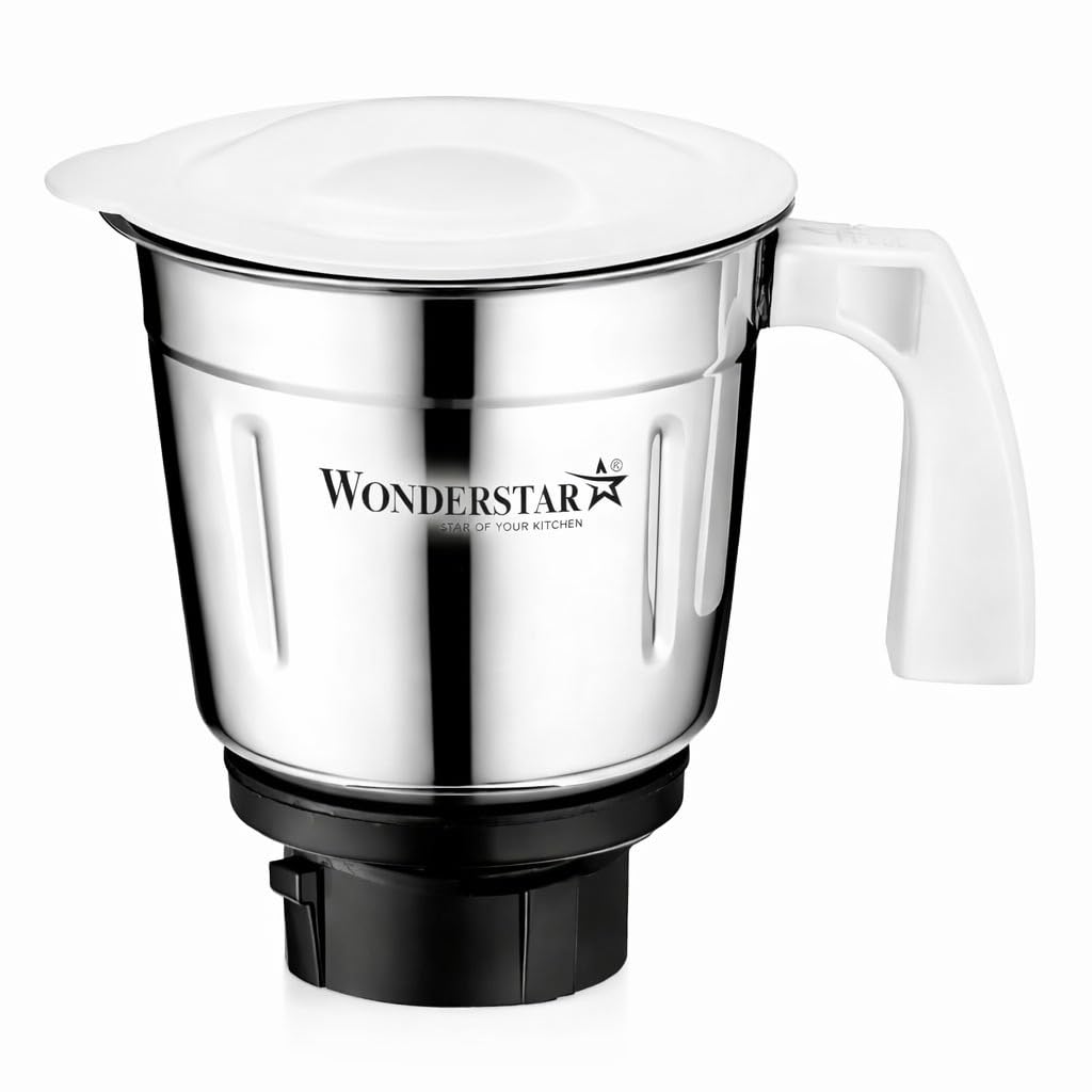 WONDER STAR Preeti Mixer Grinder Compatible Dry Jar 1000Ml ||Suitale For Preethi Mixer Grinder Popular,Zodiac, Blue Leaf,Eco Chef, Chef Pro&Many More||4 Teeth High Grade Nylon Coupler, 750 Watts