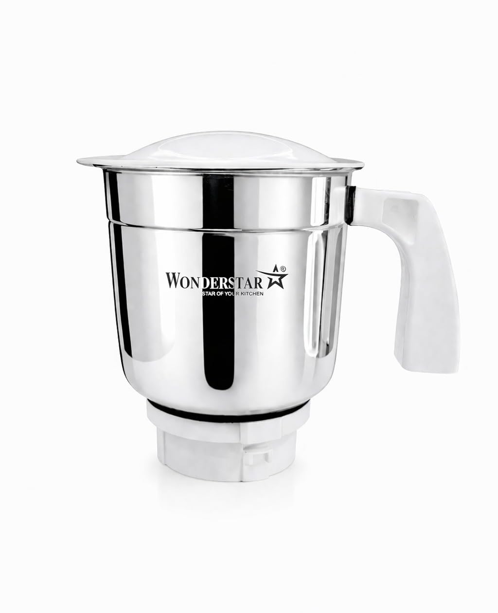 WONDER STAR Mixer Grinder Jar 1000ML | Stainless Steel Jar | Compatible ONLY with Preethi Peppy Mixer Grinder Models | 4 Teeth Coupler | Heavy Duty