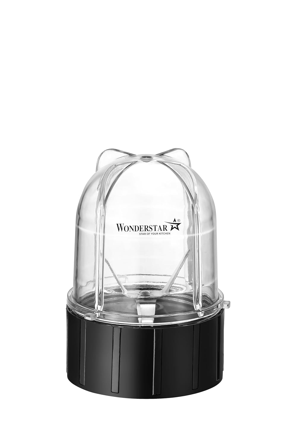 WONDER STAR 300ml Replacement Nutri Blender Jar with Black Base & Clear Cup | Compatible with Wonderchef Nutri Blend Mixer Models | Compare Shape & Coupler Before Purchase