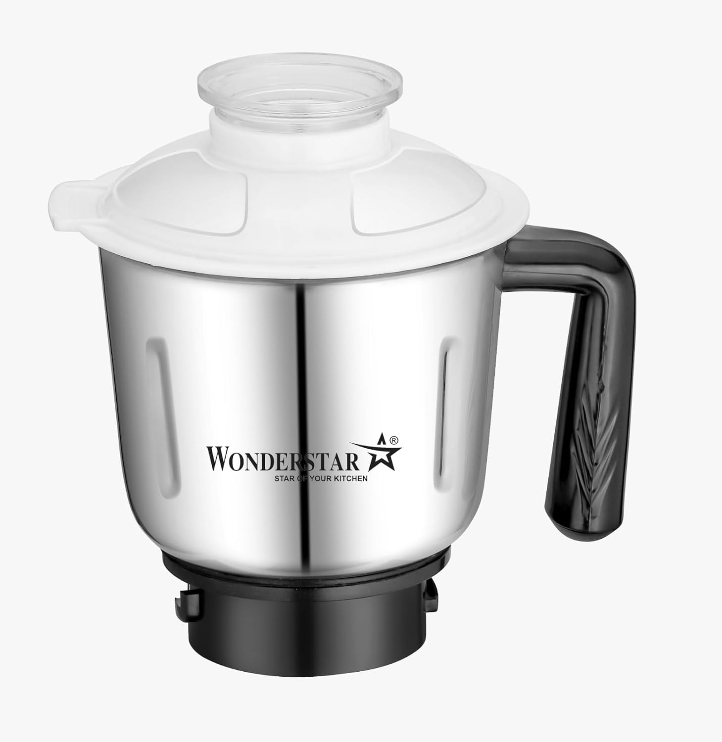 WONDER STAR Stainless Steel Mixer Grinder Jar 1000ML Capacity, Compatible with Prestige Delight and Delight Plus, endura 1000w, endura pro Models||4teeth coupler||slide locks