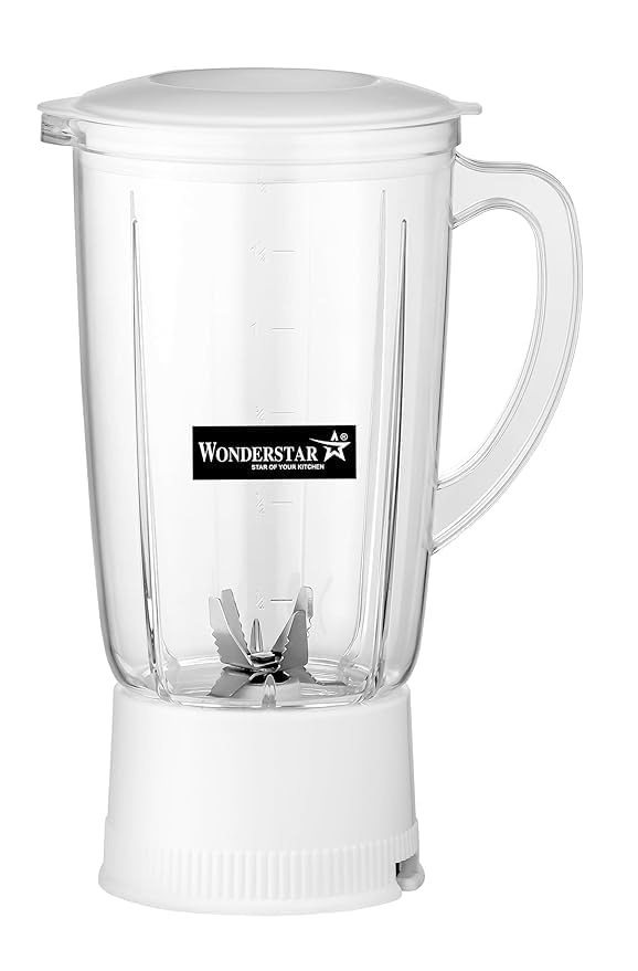 Wonder Star Replacement Juicer Mixer Grinder Jar – 1500ml, Durable Polycarbonate, Compatible with JMG, Bajaj, Maharaja, Glen Mixer Grinders (Transparent)