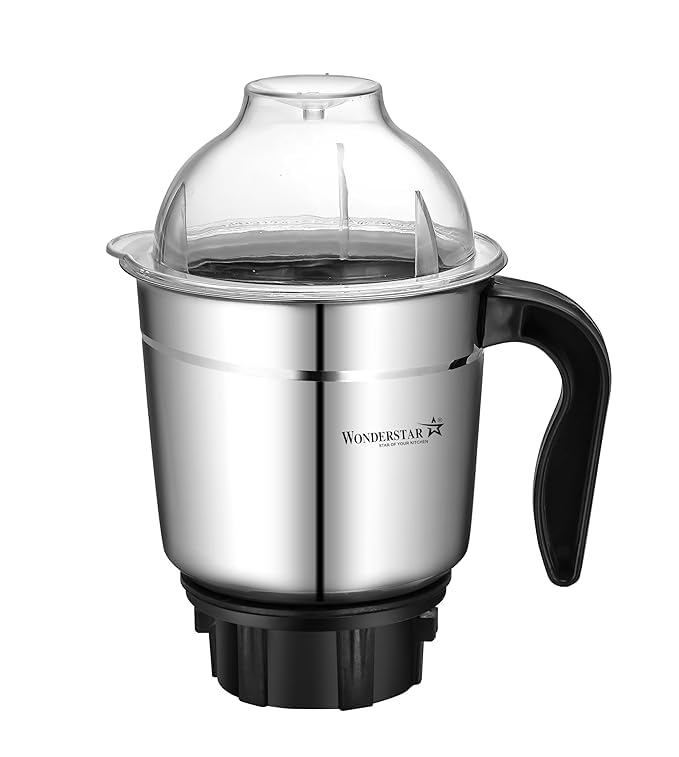 wonder star dry jar for bosch truemixx 1000 watts mixer grinder || stainless steel body || unbreakable polycarbonate cover || nylon base || side 2 locks || 4teeth nylon coupler|| jar only