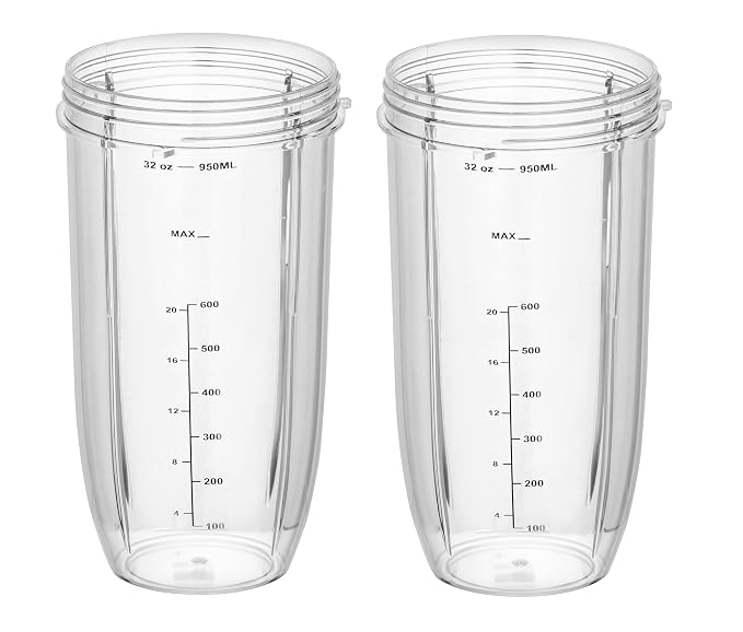 WONDER STAR REPLACEMENT CUP FOR NUTRI BULLET NB 101 600&900W, OEM QUALITY,IMPORTED (2 PACK PC)