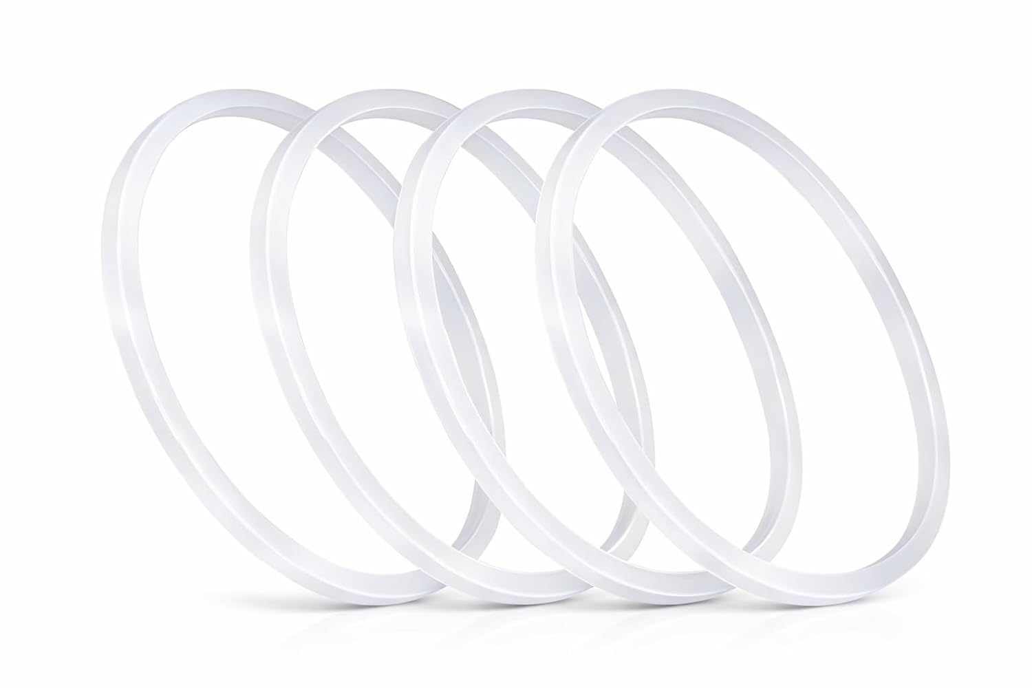 Wonder Star Blender Jar Base Silicone Socket Rings Compatible with Magic Bullet & Wonderchef Nutri-Blender | Food-Grade Leak-Proof Replacement Gaskets | White | Pack of 4