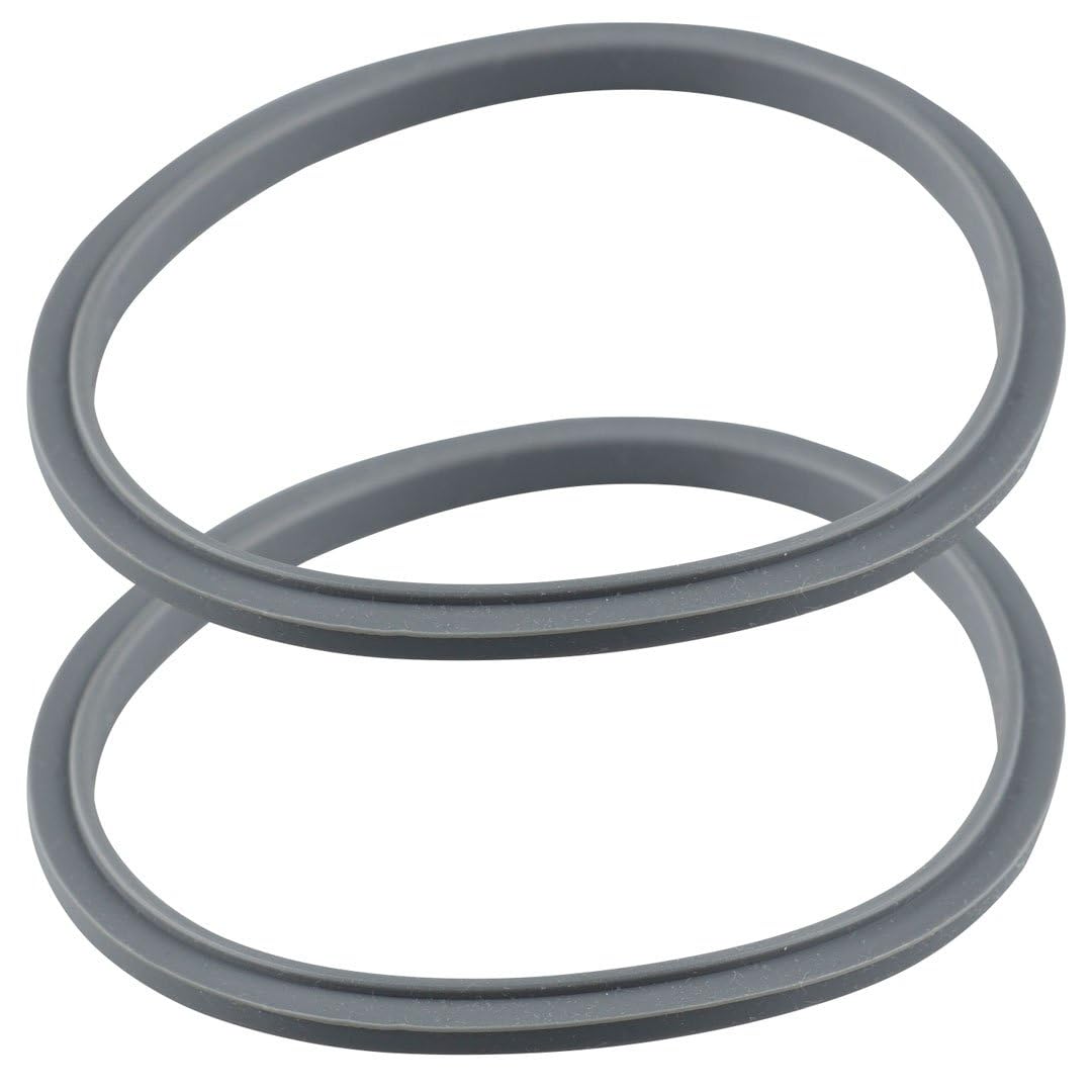WONDER STAR Gasket Replacement Rubber Seal Rings Compatible with NutriBullet 600W & 900W Blender, Food-Grade Silicone, Leak-Proof, Grey, Pack of 2