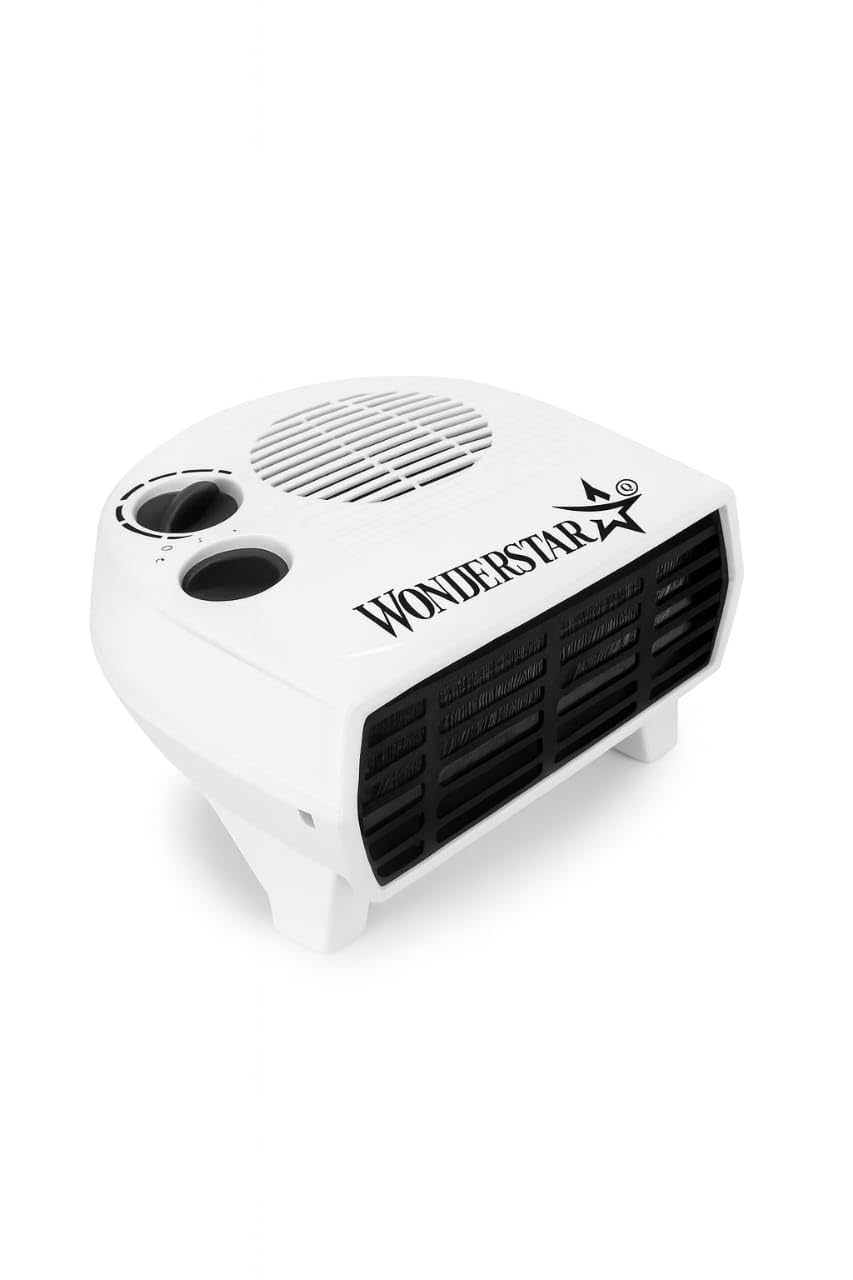 WONDER STAR 2000W Room Heater with Dual Heat Settings, 2-in-1 Fan Mode, Overheat Protection & Thermal Cut-Off – White
